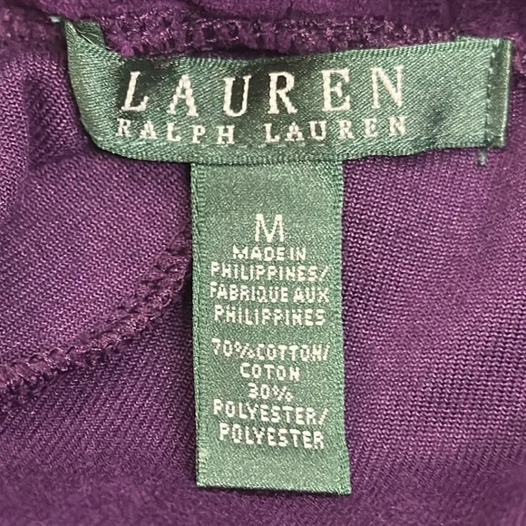 Lauren Ralph Lauren purple velvet 2 piece pants and jacket crest logo size m - Picture 8 of 11